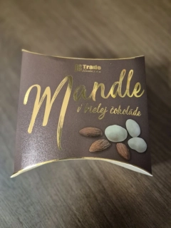 Mandle v bielej čokoláde 150g